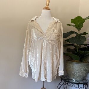 We the free (from free people) tunic XL Cream Velvet